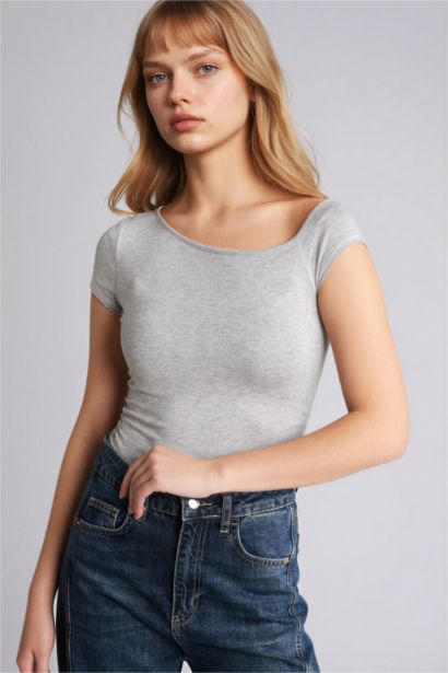 Футболка Fitted из модала с коротким рукавом