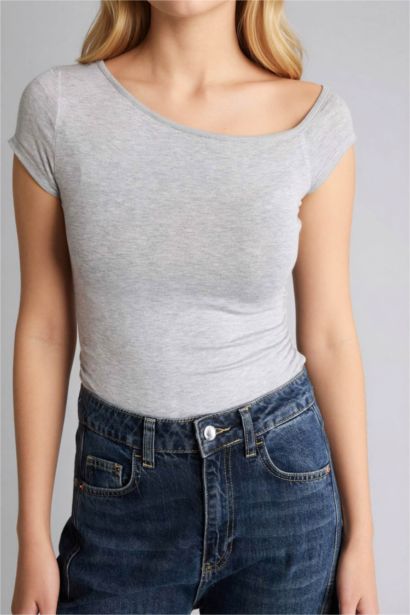 Футболка Fitted из модала с коротким рукавом