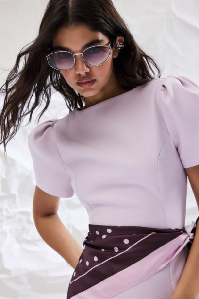 Woman Oval Metal Sunglasses