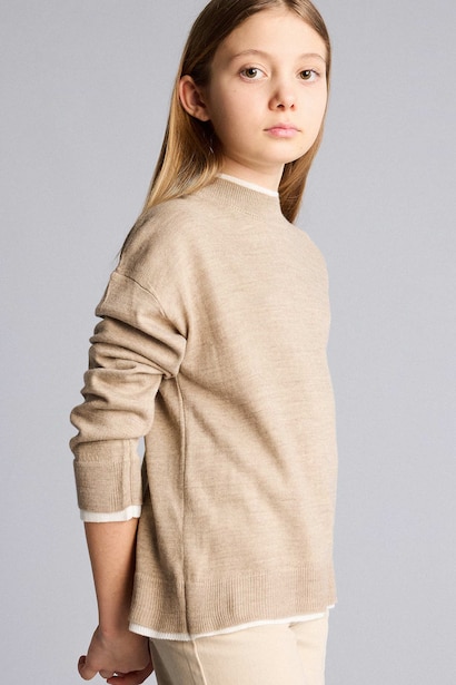 Girl Regular Fit Crew Neck Pullover