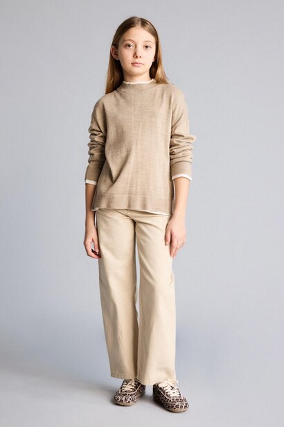 Girl Regular Fit Crew Neck Pullover