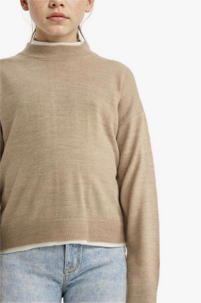 Girl Regular Fit Crew Neck Pullover