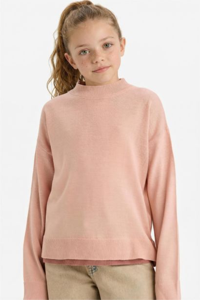 Girl Regular Fit Crew Neck Pullover