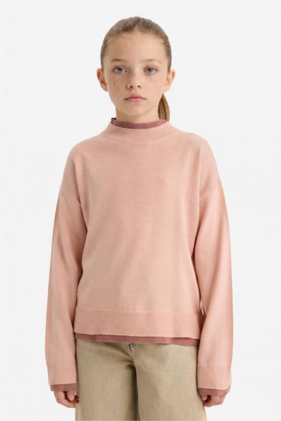 Girl Regular Fit Crew Neck Pullover