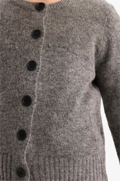 Girl Buttoned Knit Cardigan