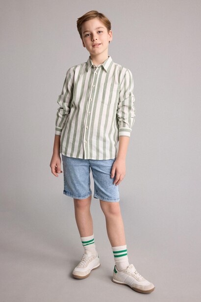 Boy Regular Fit Printed Long Sleeve Shirt