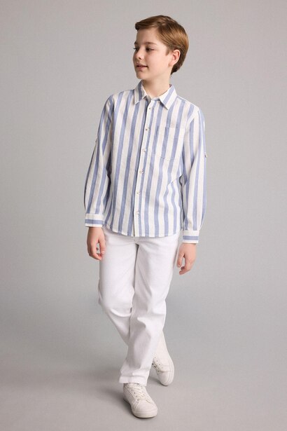Boy Regular Fit Printed Long Sleeve Shirt