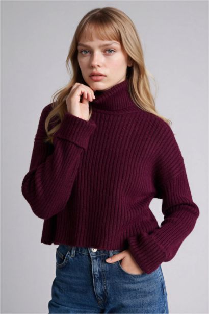 Oversize Fit Turtleneck Pullover