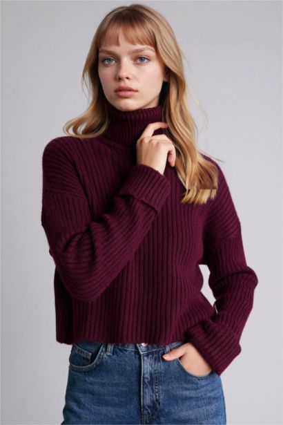 Oversize Fit Turtleneck Pullover