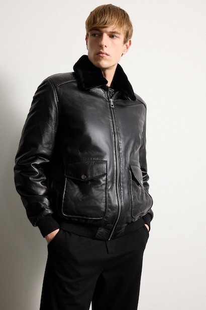 Zipper Faux Leather Jacket