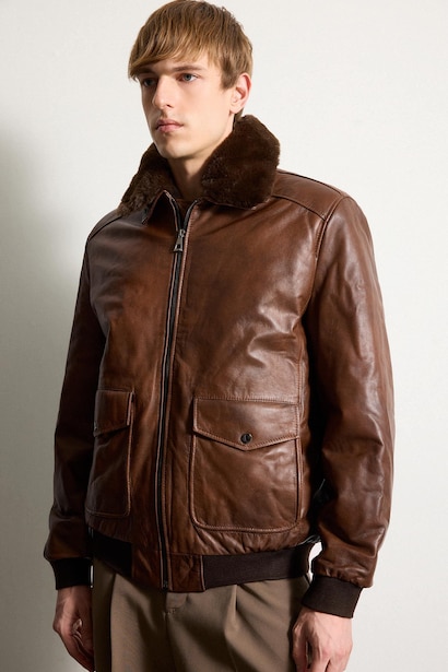 Zipper Faux Leather Jacket