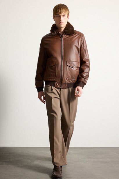 Zipper Faux Leather Jacket