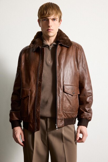 Zipper Faux Leather Jacket