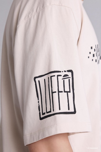 Boxy Fit One Piece Print Short Sleeves T-Shirt