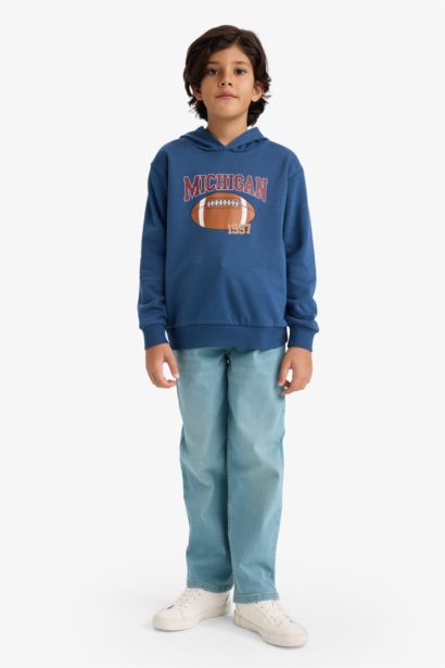 Boy Printed Soft Fleece Lining Hoodie