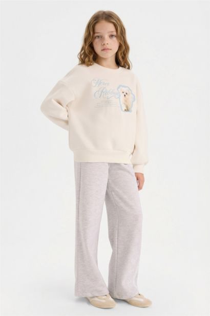 Girl Printed Sweatshirt Sweatpants 2 Piece Set