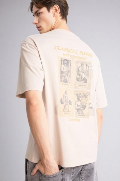 تيشيرت 100% قطن اوفر سايز مطبوع