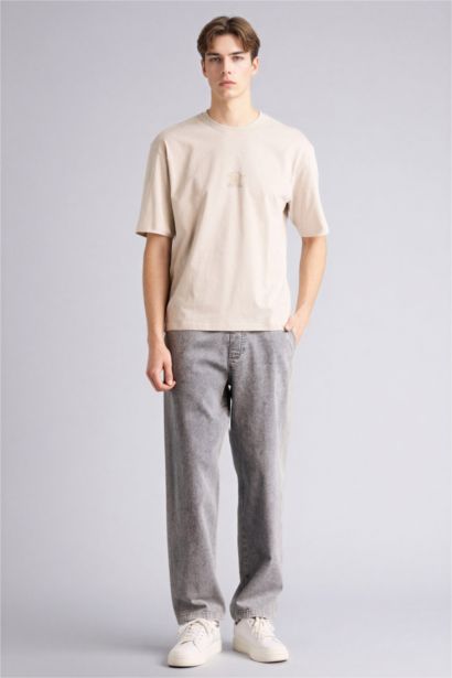 تيشيرت 100% قطن اوفر سايز مطبوع