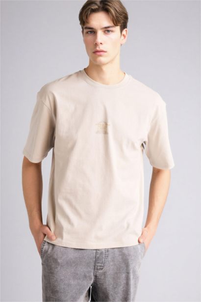 تيشيرت 100% قطن اوفر سايز مطبوع