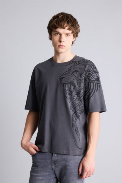 تيشيرت 100% قطن اوفر سايز مطبوع