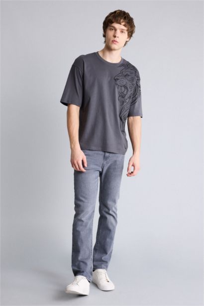 تيشيرت 100% قطن اوفر سايز مطبوع