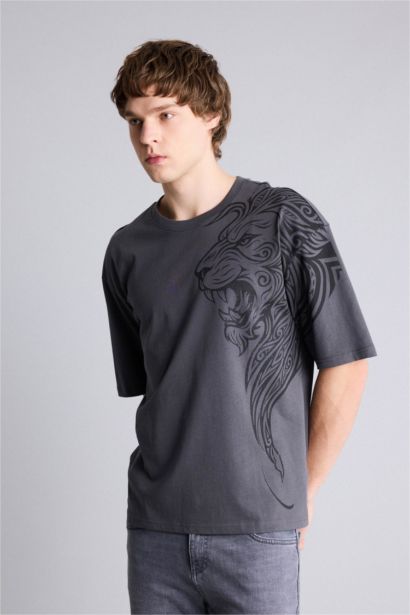 تيشيرت 100% قطن اوفر سايز مطبوع