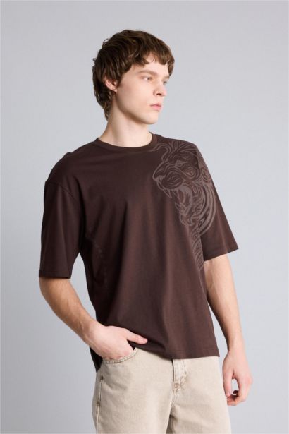 تيشيرت 100% قطن اوفر سايز مطبوع