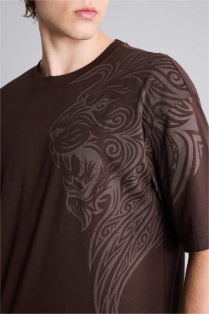 تيشيرت 100% قطن اوفر سايز مطبوع