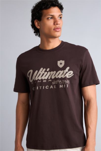 Regular Fıt Baskılı Kısa Kollu Tişört