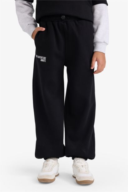 Boy Oversize Fit Elastic Waist Printed Sweatpants