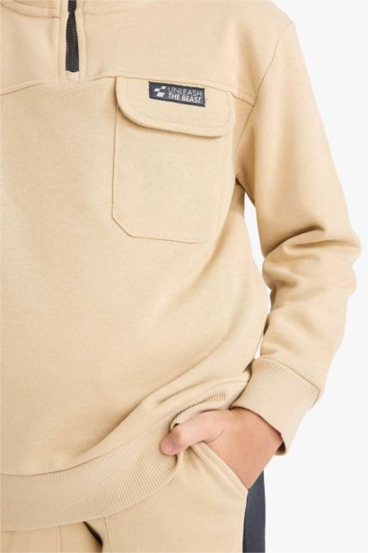 2'li Takım Baskılı Sweatshirt Eşofman Altı Erkek Çocuk