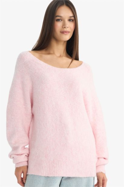 بلوفر تريكو قصة عادية بياخة عريضة