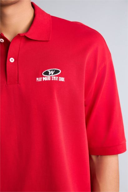 Loose Fit Short Sleeve Polo T-Shirt