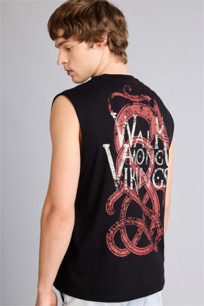 Майка Vikings Valhalla Boxy Fit с принтом и круглым вырезом