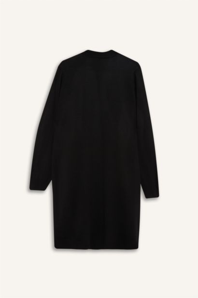 Regular Fit V-Neck Basic Long Knit Cardigan