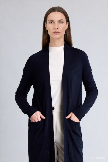 Cardigan à col V Coupe régulière