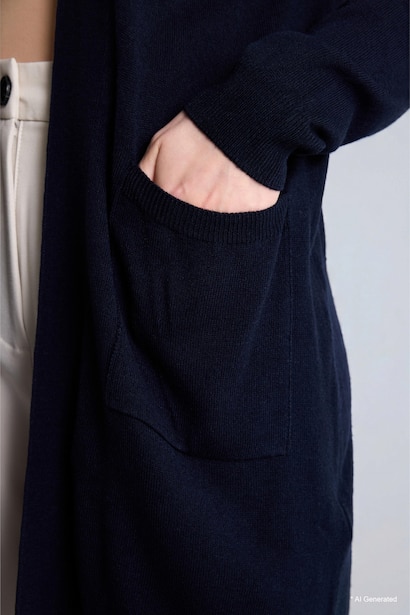 Cardigan à col V Coupe régulière