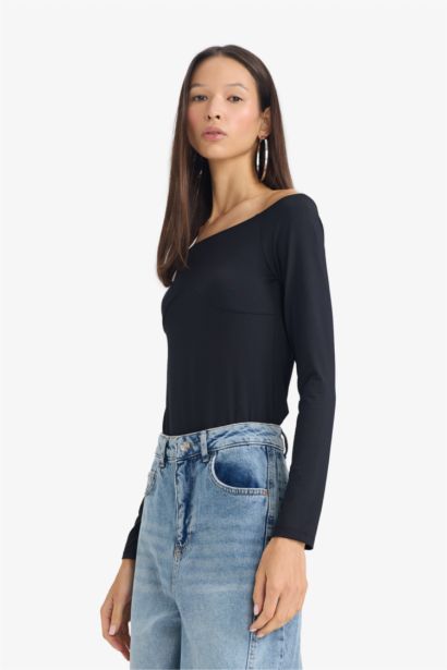 Body basique à manches longues pour femme