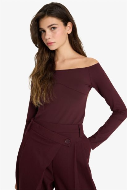 Body basique à manches longues pour femme