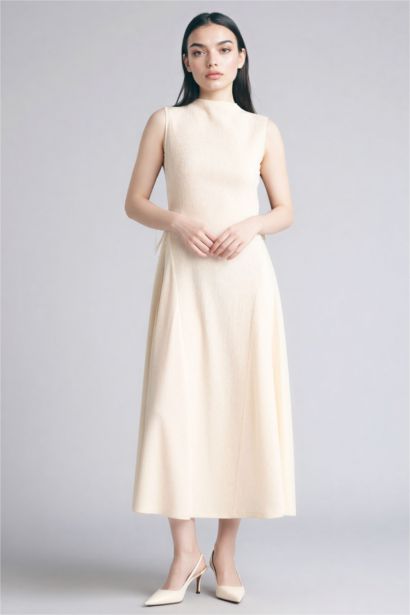 A Cut Dog Collar Sleeveless Dress