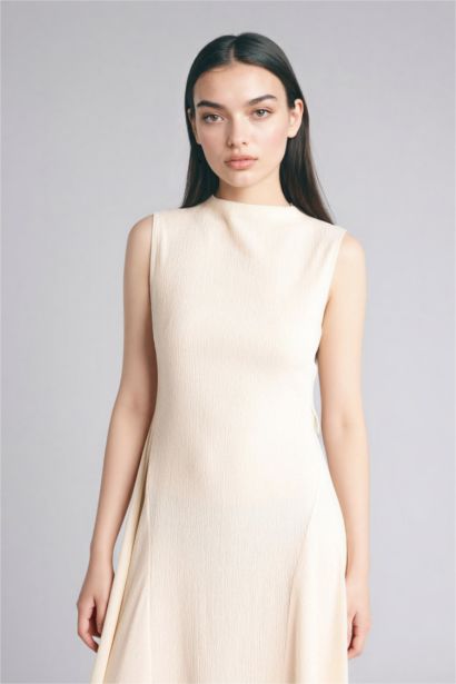 A Cut Dog Collar Sleeveless Dress