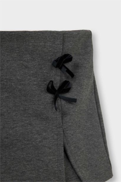 Yılbaşı Temalı Fiyonk Detaylı Şort Etek Kız Bebek