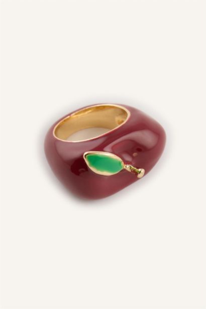 Bague motif pomme pour femme