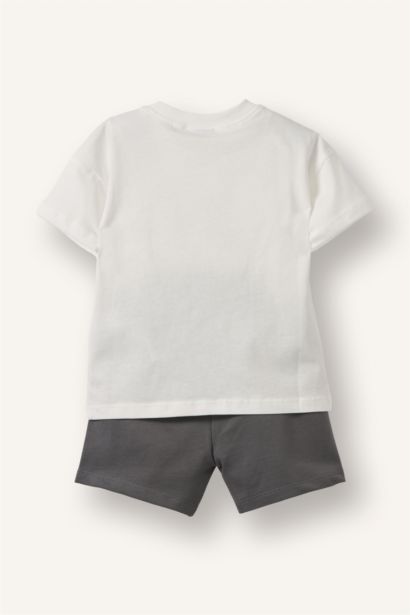 Araç Baskılı Tişört Şort 2'li Takım Erkek Bebek