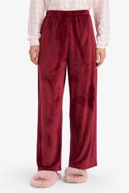 Regular Fit Velour Pajama Pants