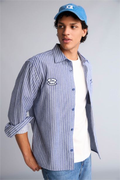 Boxy Fit Uzun Kollu Gömlek