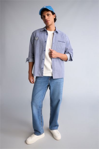 Boxy Fit Uzun Kollu Gömlek