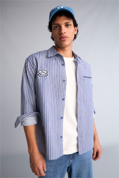 Boxy Fit Uzun Kollu Gömlek