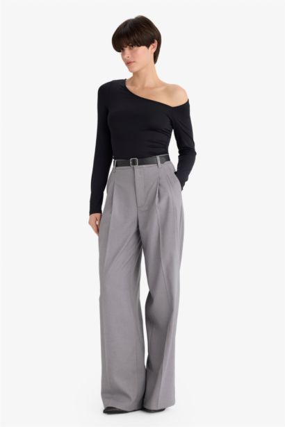 Body à manches longues asymétrique Coupe slim