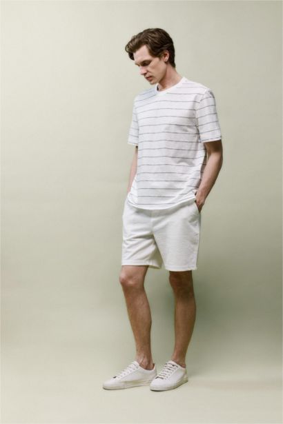 Regular Fit Crew Neck Striped T-Shirt